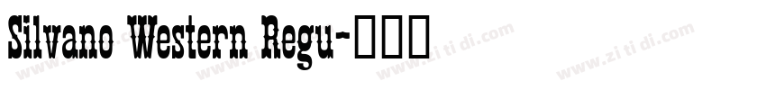 Silvano Western Regu字体转换